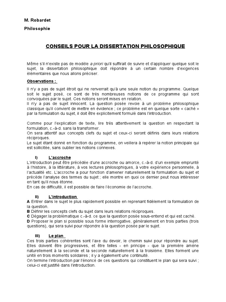 cours de dissertation philosophique pdf