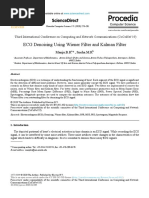 ECG Denoising Using Wiener Filter and Kalman Filter