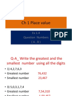 CH 1 Place Value: Ex 1.4 Question Numbers (A, B)