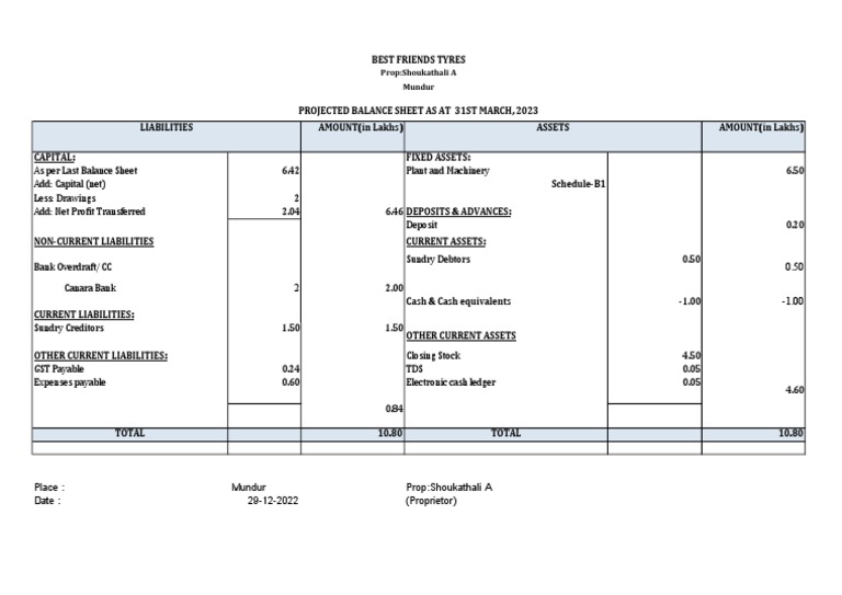 Bs 2023 PDF Balance Sheet Money