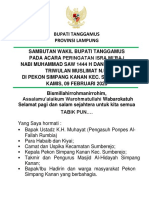 Sambutan Bupati Pada Peringatan Isra Miraj Pekon Simpang Kanan 9 Feb 2023