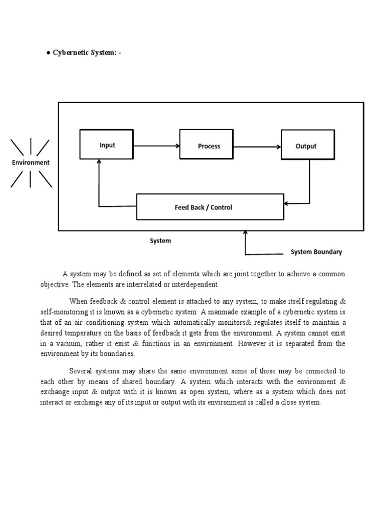 Cybernetic System | PDF