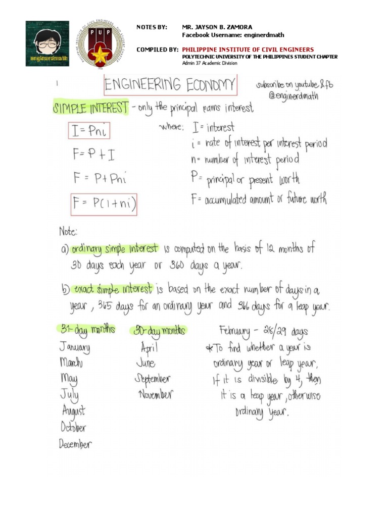 Civil Engineering Economics Notes | PDF | Engineering | Civil Engineering