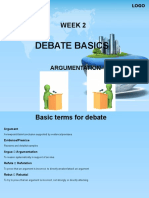 Week 2 - Debate Basics - Argumentation
