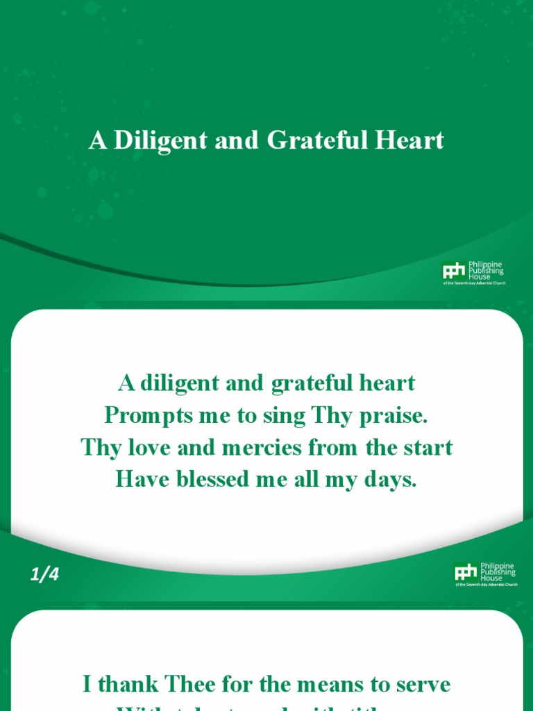 A Diligent and Grateful Heart PDF