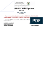 CERTIFICATE OF PARTICIPATIONGPTA