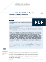 Stamatakis Et Al., (2019) Sitting Time, Physical Activity, and Risk of Mortality in Adults