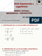 Ecuaciones Exponenciales y Logaritmicas