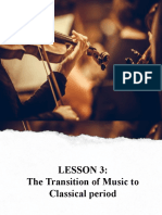 MUSIC 9 2nd The Transition of Music To Classical Period