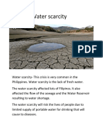Water scarcity crisis in the Philippines