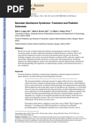 Pediatric Otucomes Neonatal Abstinence