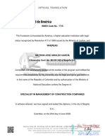 Traducciones Oficiales Actas Diplomas Cert Nota Univ America Univ Grancolombia Milton Giraldo