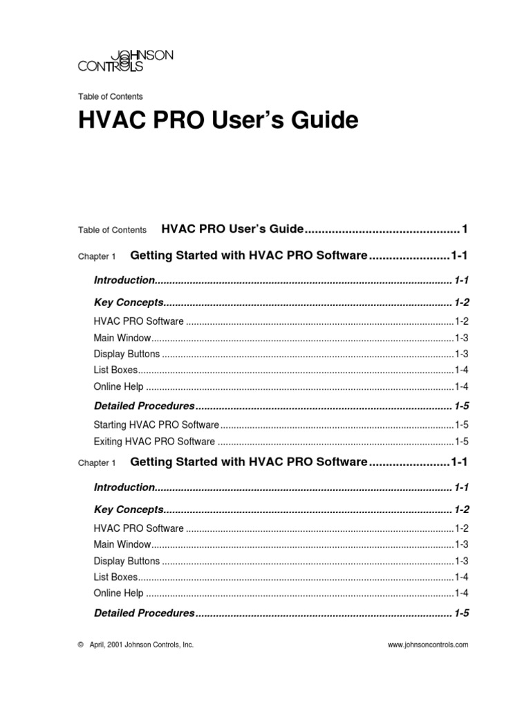 Johnson Controls Metasys HVAC-Pro-UserGuide 63750402 | PDF | Button