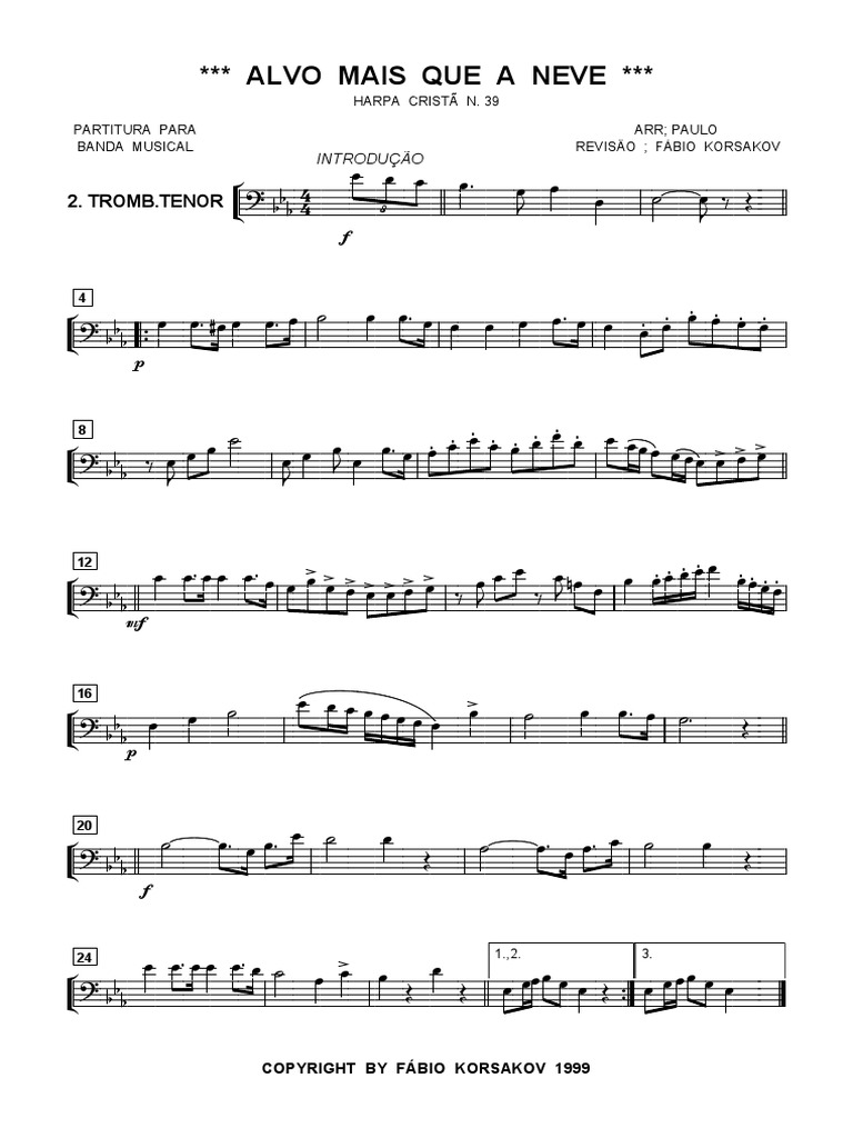 Trombone in C Tenor II HC39 PDF