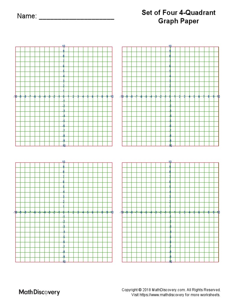 Set of Four Quadrant Graph Paper PDF Copyright Law Law