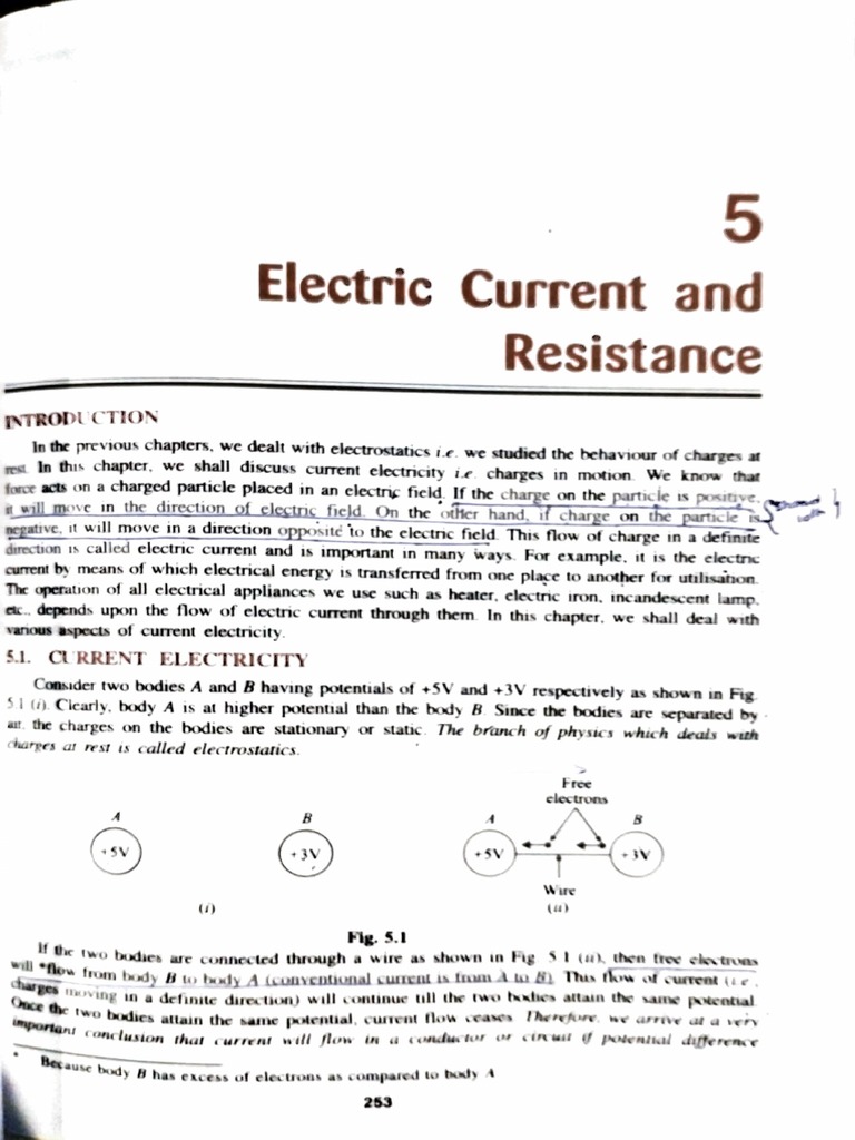 Electric Current and Resistance Explained | PDF | Electric Current ...