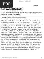 Early Modern Witch-Hunts - History Today