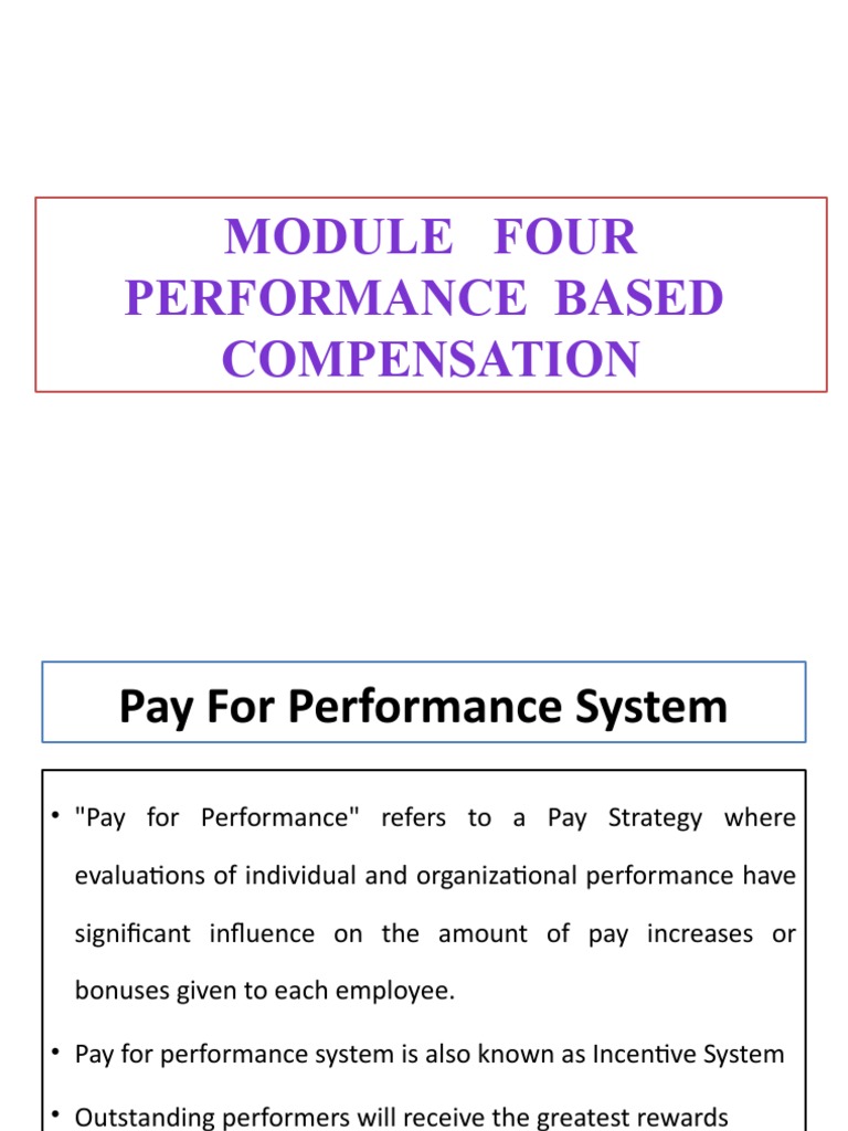 Understanding Performance-Based Pay | PDF | Incentive | Employment