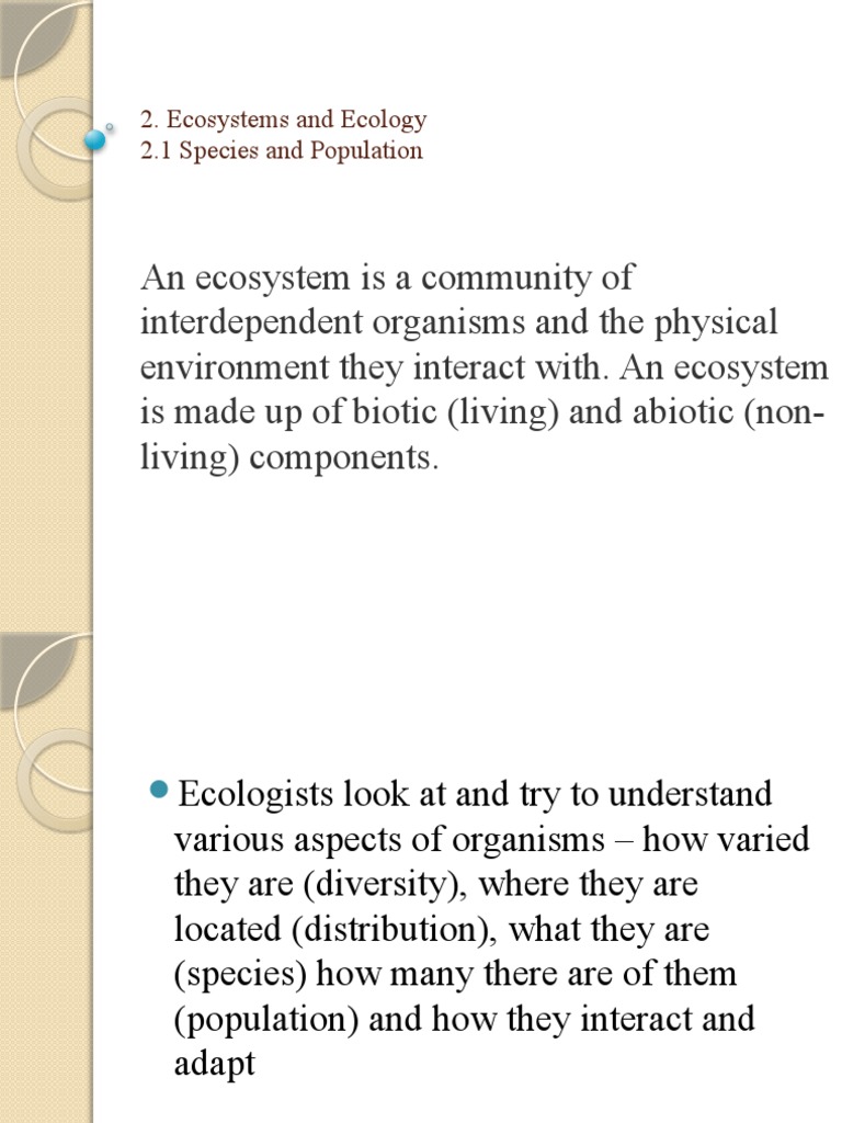 2.1 Species and Population PDF Ecological Niche Herbivore