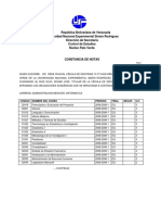 Constancia de notas de Edgar Ruiz en Administración con mención en Informática