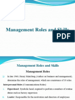 Management Roles and Skills