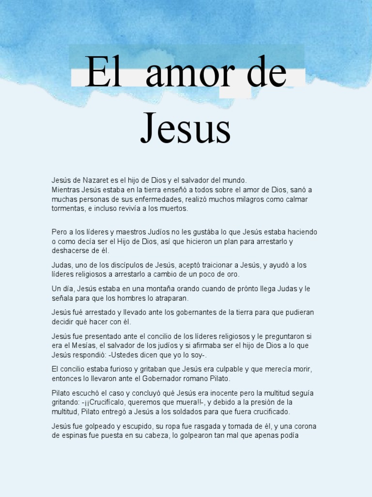 El Maravilloso Amor De Jesus Pdf Jesús Poncio Pilato