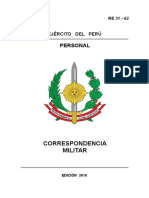RE 31-62 Correspondencia Militar Edic 2010