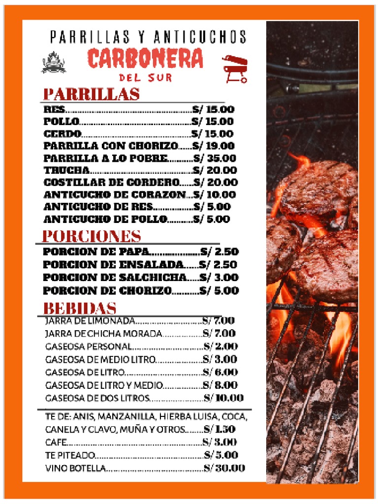 Carta de Parrilla | PDF