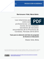 Tesis Doctoral Las Relaciones Pedagógicas A Través de Las Carpetas Escolares de Estudiantes Secundarios