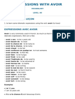 Expressions With Avoir Support Guide