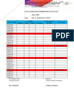 DAFTAR KEBERSIHAN RUANGAN Bulan Maret 2022