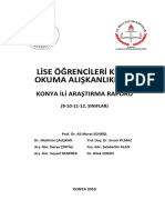 Li̇se Öğrenci̇leri̇ Ki̇tap Okuma Alişkanliklari