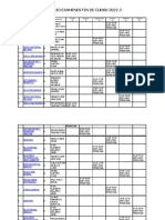 Rol Examenes Fin de Curso 2022-2