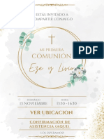 Invitación Comunión Eze y Livio