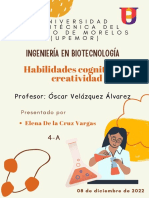 Habilidades cognitivas y creatividad en Ingeniería Biotecnológica UPEMOR