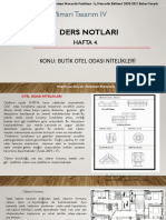 Ders Notu Hafta 4. Buti̇k Otel Odasi Ni̇teli̇kleri̇