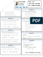 Calcul Litteral Serie D Exercices 1 Word