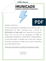 Comunicado - Adequacao Spda