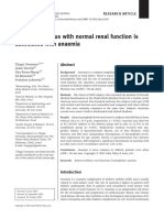 Diabetes Mellitus With Normal Renal Function Is Associated With Anaemia