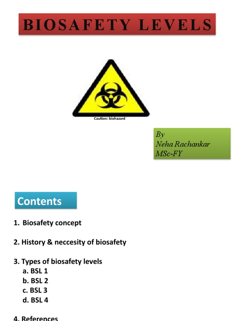 Overview of Biosafety Levels 1-4 | PDF | Medicine | Biology