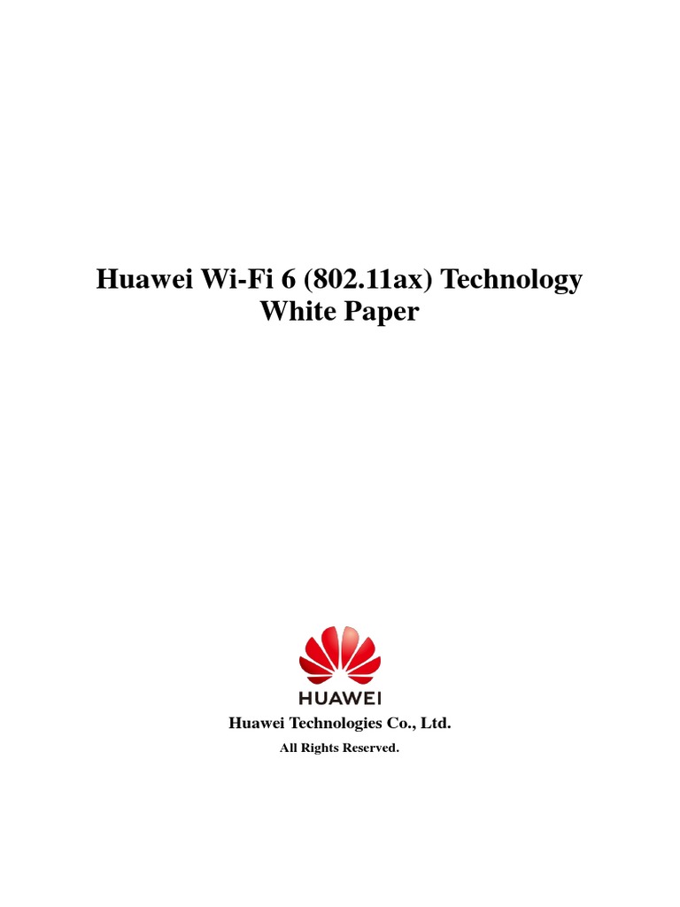 Huawei Wi-Fi 6 (802.11ax) Technology White Paper | PDF