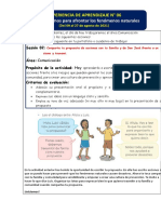 SESION 16 COM. Comparte Tu Propuesta de Acciones Con Tu Familia y de San José Frente A Un Sismo y Tsunami. 24 Agosto