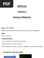 Lecture 1review of Matrices