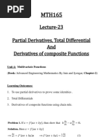 Lecture 23partial Derivatives - Total Differential and Derivatives of Composite Functions