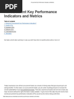 Procurement Key Performance Indicators and Metrics