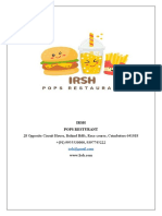 IRSH POPS RESTURANT Marketing Plan