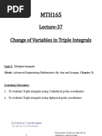 Lecture 37change of Variables in Triple Integrals Cont.