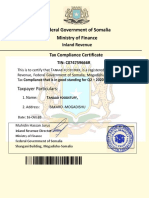 Somalia Tax Compliance Certificate Generator