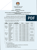 Pengumuman Rincian Jadwal Tes Wawancara Calon Anggota PPK Di Kabupaten Sampang Untuk Pemilihan Umum Tahun 2024.