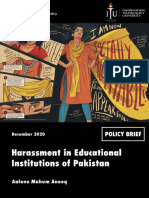 Harassment in Educational Institutions in Pakistan